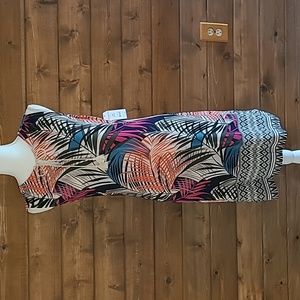 NWOT- Tropical Print Sleeveless dress